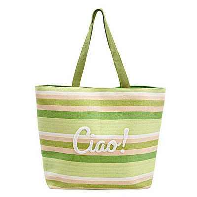 Sac de plage tissé - Vert