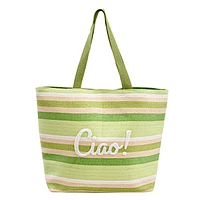 Sac de plage tissé - Vert
