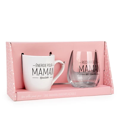 Duo verre & tasse - Maman