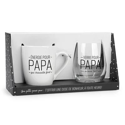 Duo verre & tasse - Papa