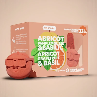 Gin tonic 3D - Abricot & basilic