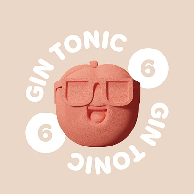 Gin tonic 3D - Abricot & basilic