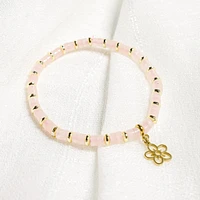 Pink quartz bracelet - Flower