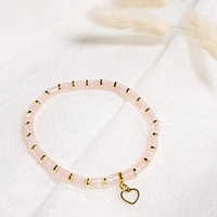 Pink quartz bracelet - Heart