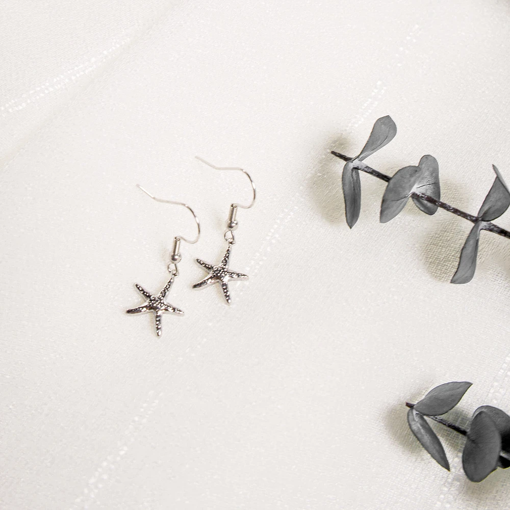 Boucles d'oreilles étoiles de mer - Argent