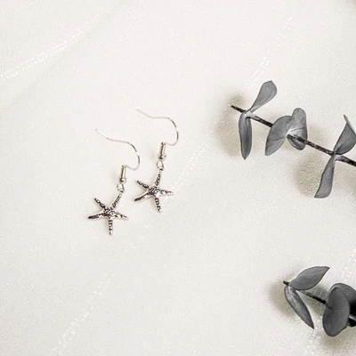 Boucles d'oreilles étoiles de mer - Argent