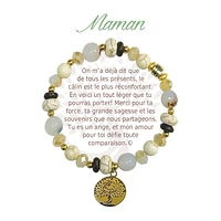 Bracelet message maman - Doré