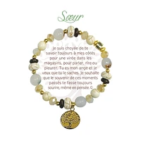 Bracelet message soeur - Doré