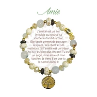 Bracelet message amie - Doré
