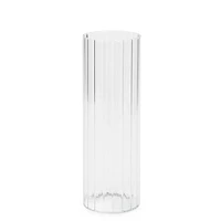 Clear striated vase