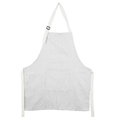 Striped apron with pocket