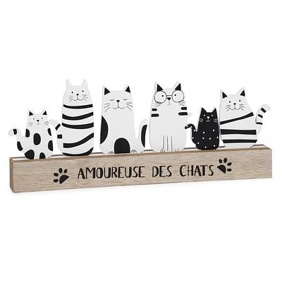 Plaque décorative - Amoureuse des chats
