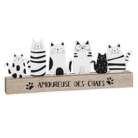 Plaque décorative - Amoureuse des chats