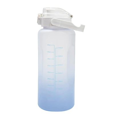 Bouteille d'eau graduée 2L - Heure du jour