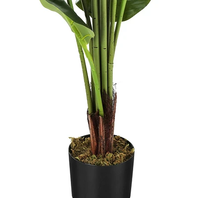 Artificial strelitzia in a pot