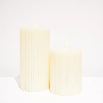 Striated false flame pillar - Ivory
