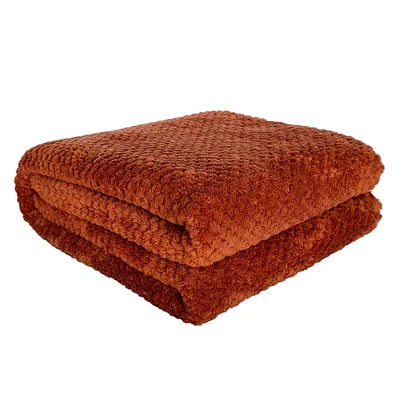 Kozy Textured throw - Rusty