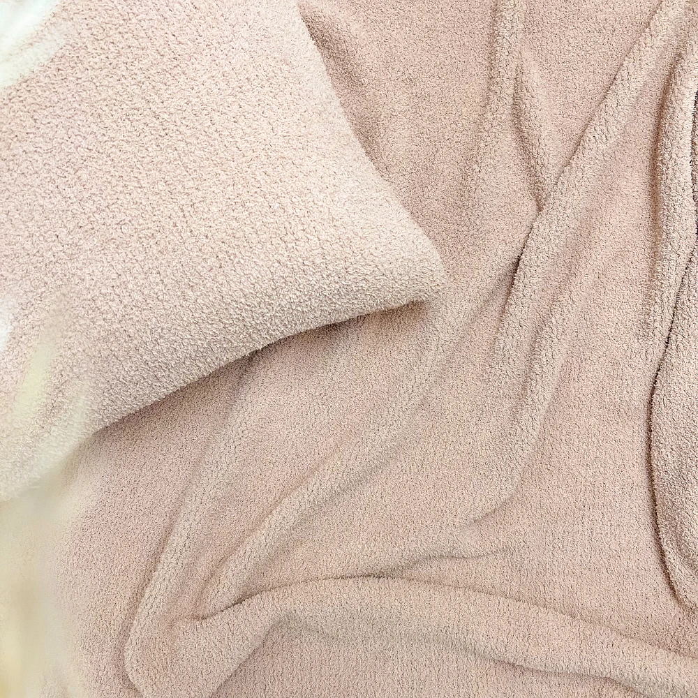 Jeté tricot deluxe - Rose blush