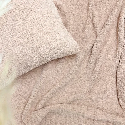 Jeté tricot deluxe - Rose blush