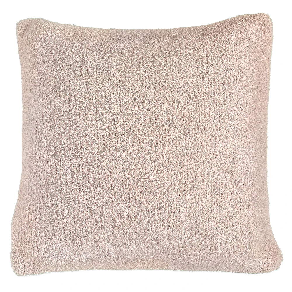 Coussin tricot deluxe - Rose blush