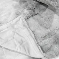 Faux fur short pile throw