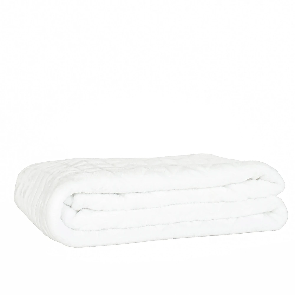 Plush throw - White