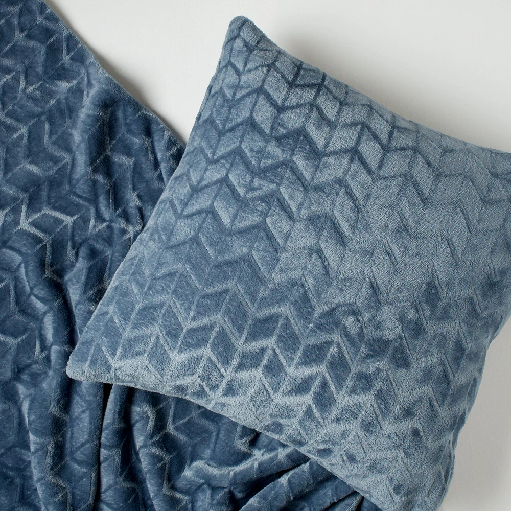 Coussin en peluche - Bleu