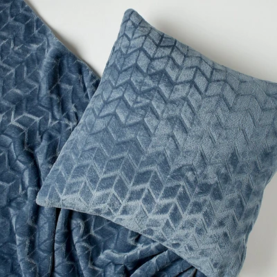 Coussin en peluche - Bleu