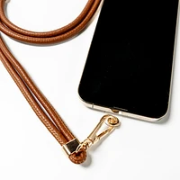 Cell phone loop - Chestnut & gold
