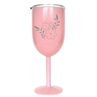 Verre à vin isotherme rose