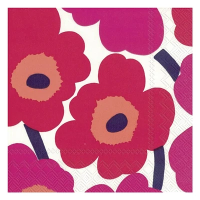 Serviettes de table - Fleurs fuchsia