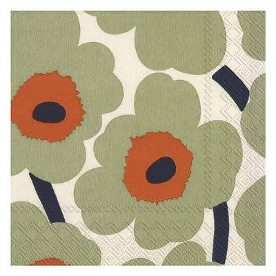 Napkins - Green flowers