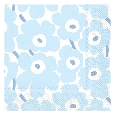 Serviettes de table - Fleurs bleues