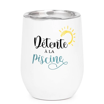 Isothermal wine glass - À la piscine