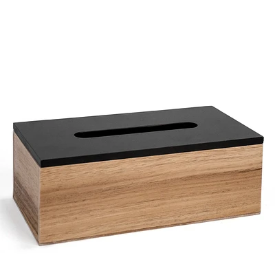 Tissue box - Wood & black