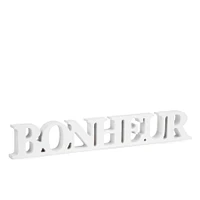 Mot «BONHEUR» blanc