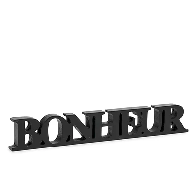 Mot «BONHEUR» noir