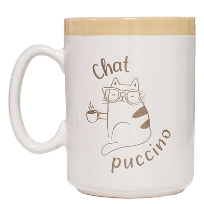 Rustic beige mug - Chatpuccino