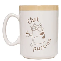 Rustic beige mug - Chatpuccino