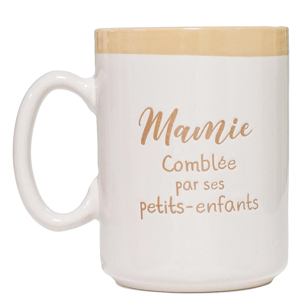 Rustic beige mug - Mamie
