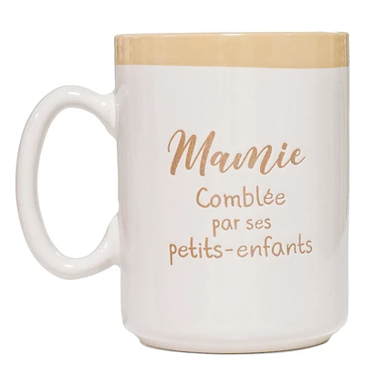 Rustic beige mug - Mamie