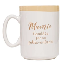 Rustic beige mug - Mamie