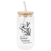 Verre avec paille & couvercle - Grand-maman