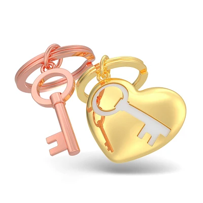 Keyring - Heart & key