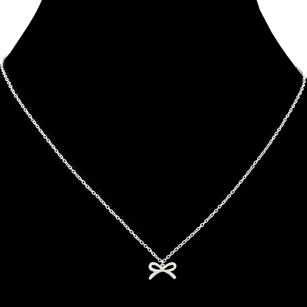 Bow necklace - Silver