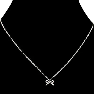 Bow necklace - Silver