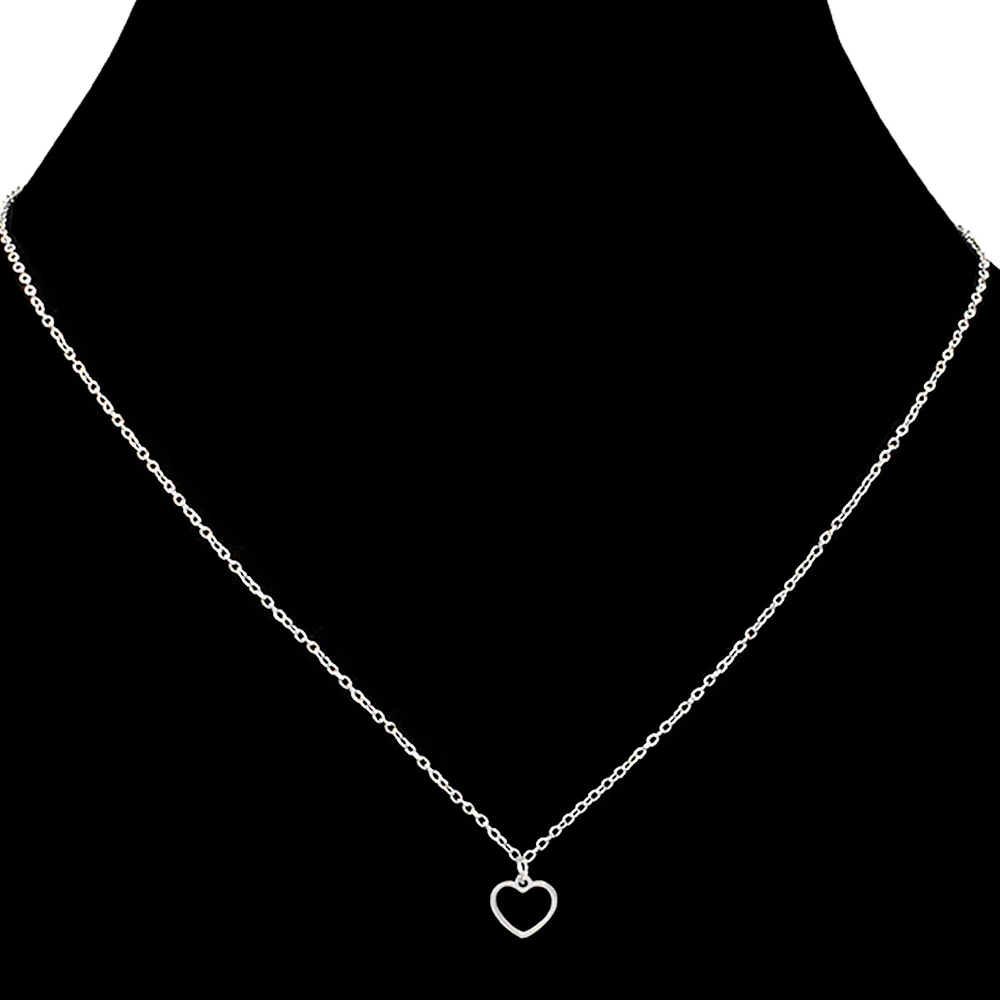 Collier pendantif coeur - Argent