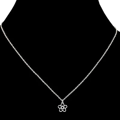 Flower necklace - Silver