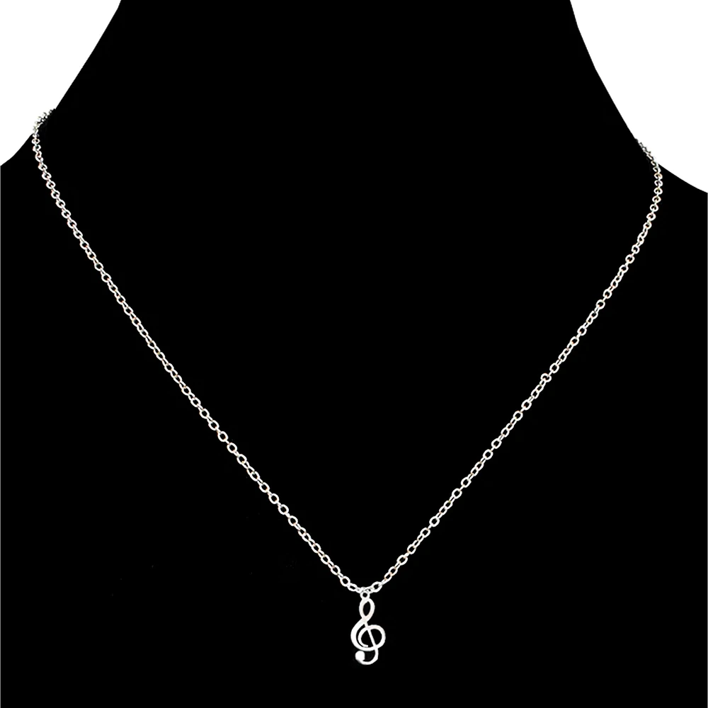 Collier note de musique - Argent