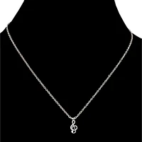 Collier note de musique - Argent